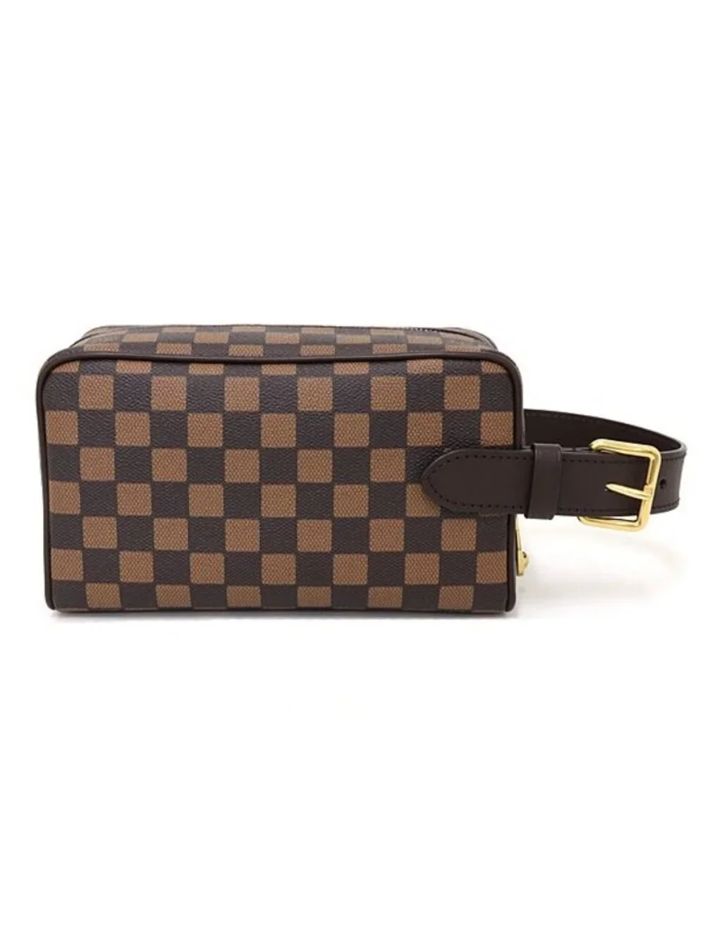 Louis Vuitton Dopp Kit Bag Damier Friendship Canvas Brown